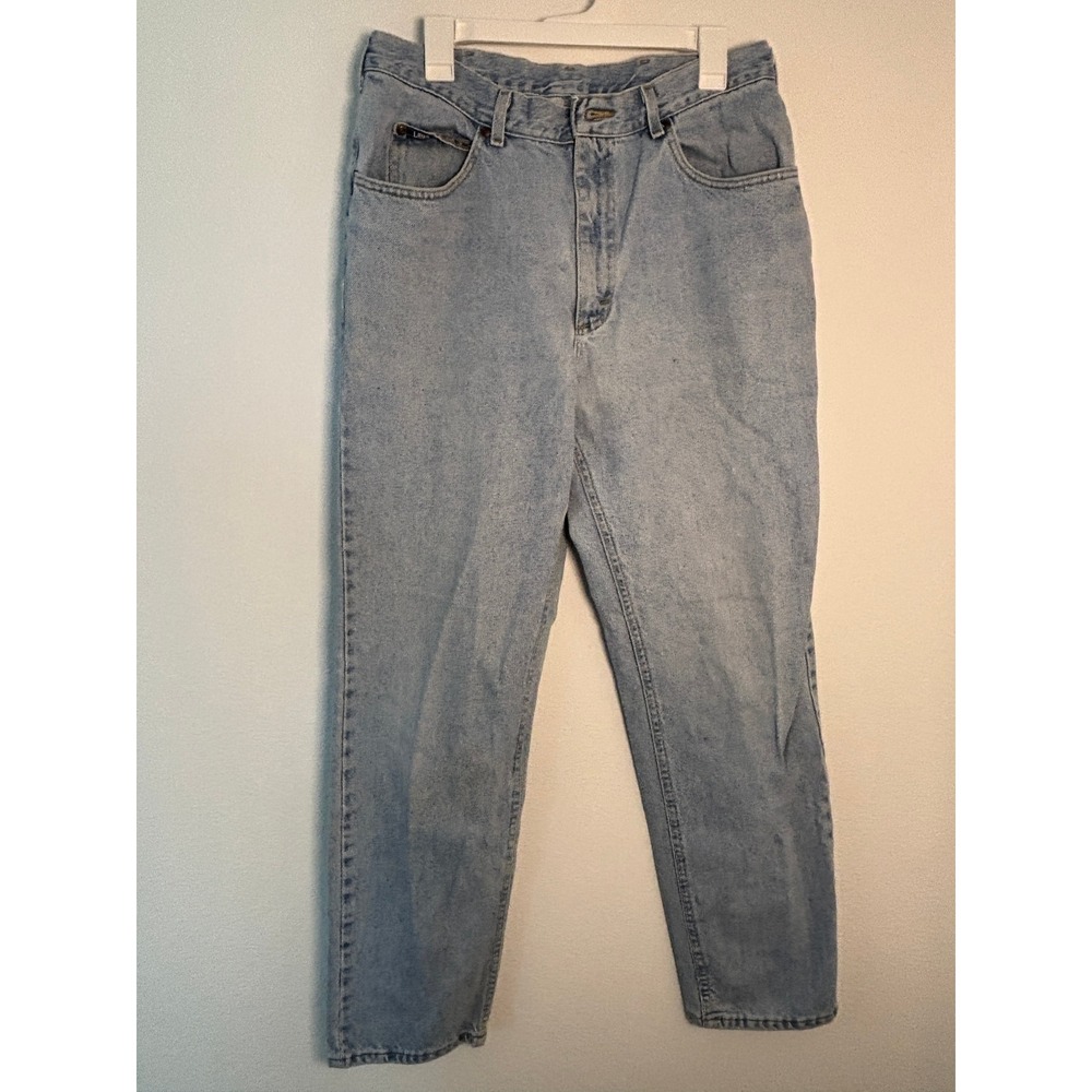 Vintage Lee Jeans‎ Light Wash High Waisted Relaxed Fit Denim Pants Mens 35x31